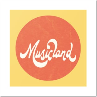 Retro 70s Style Musicland Mall Record Store Posters and Art